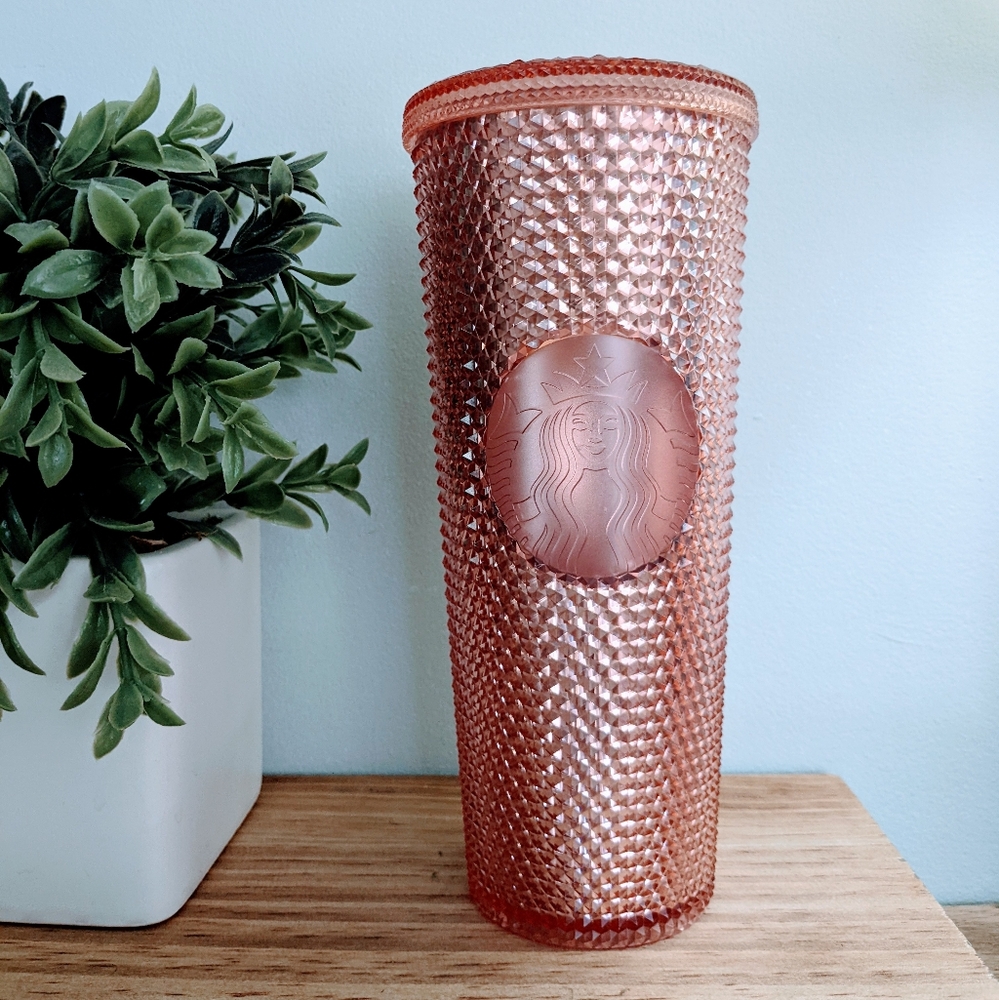Starbucks Rose Gold‎ Venti Tumbler Studded Spike Hologram Cup 24oz